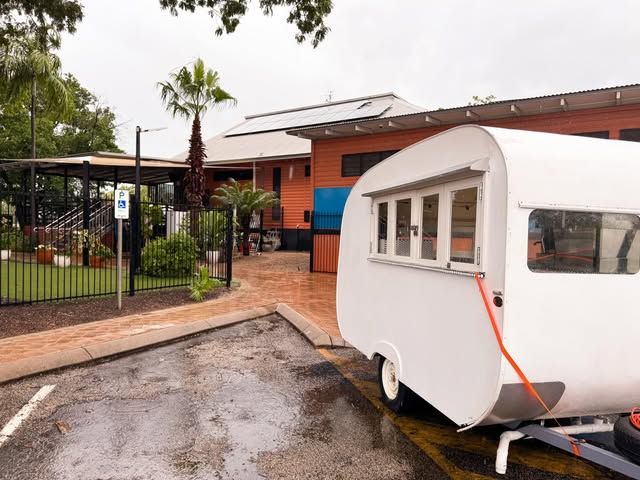 The Black Russian caravan in the courtyard