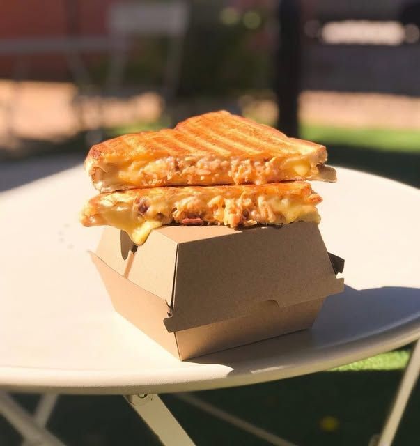 A toasted sandwich