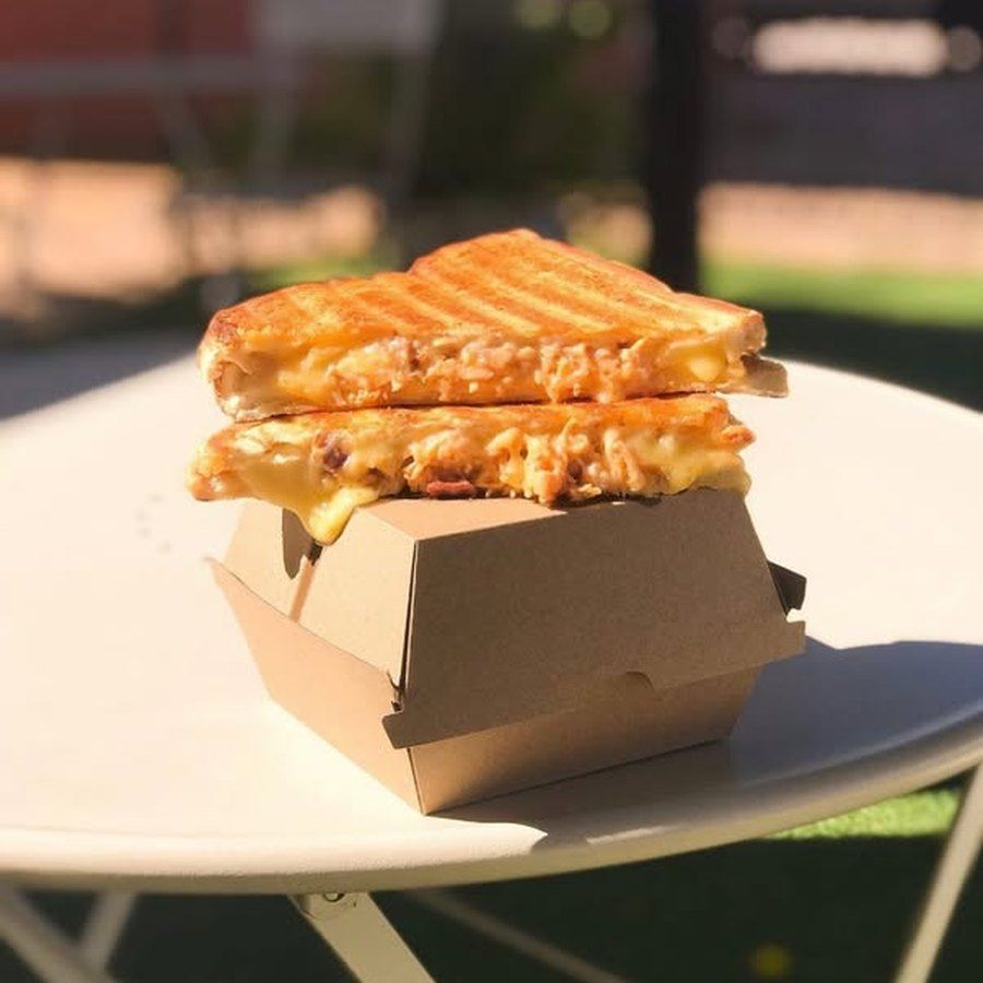 A golden toastie from The Black Russian Caravan Bar